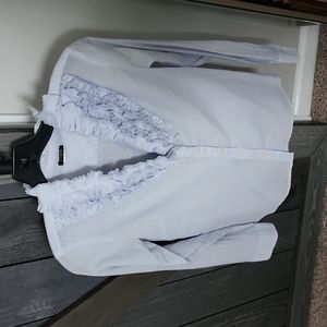 J.Crew Seersucker V Neck Button Down Top